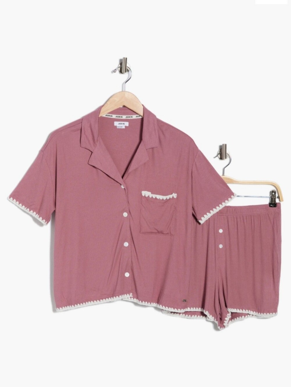 Jason Wu Short Sleeve Pajama Set with White Trim NWT - Picture 5 of 5